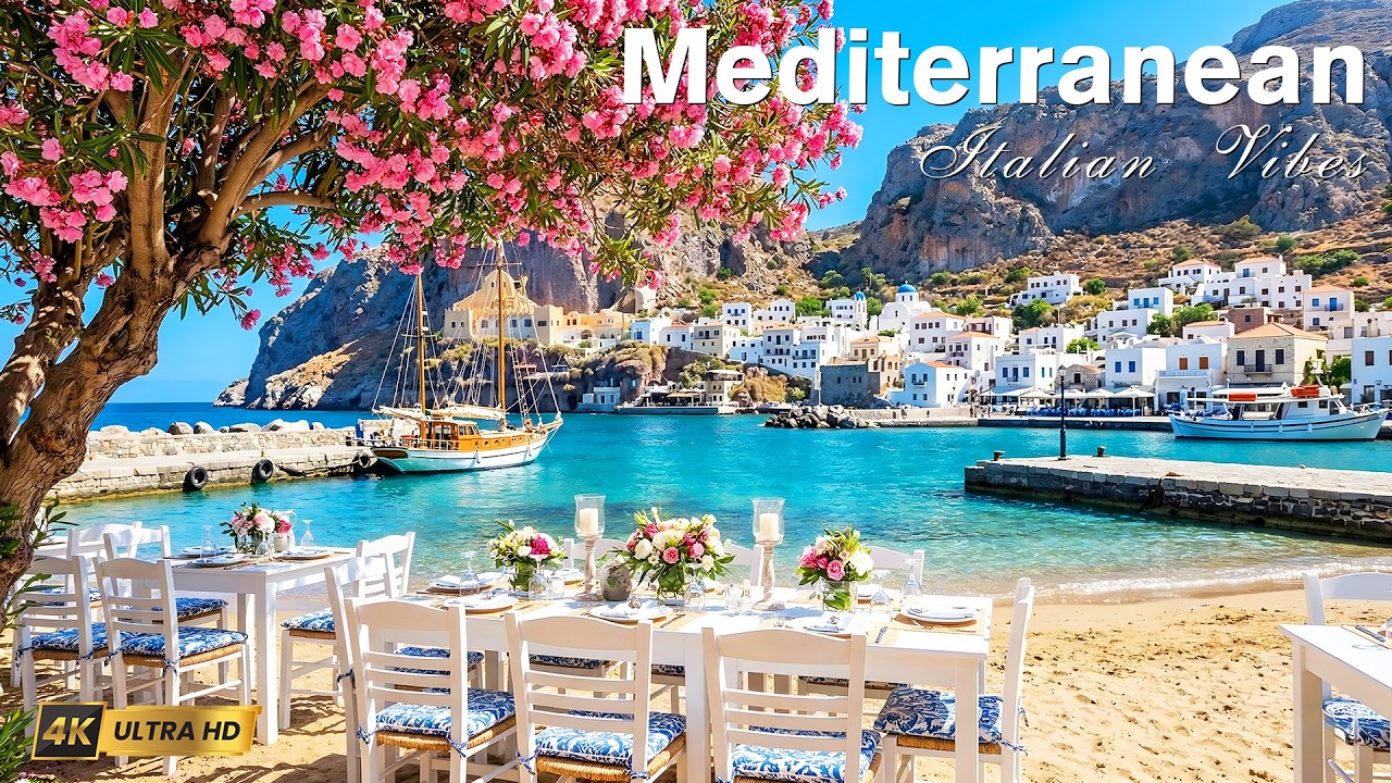 🎶 Italian Vibes & Mediterranean Music 🎶 2+ Hours of Dreamy Amalfi Coast & Lake Como Scenery in 4K