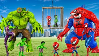 FAMILY HULK VS FAMILY SHARK SPIDERMAN V2 Rescue Hulk, Spiderman | LIVE ACTION STORY