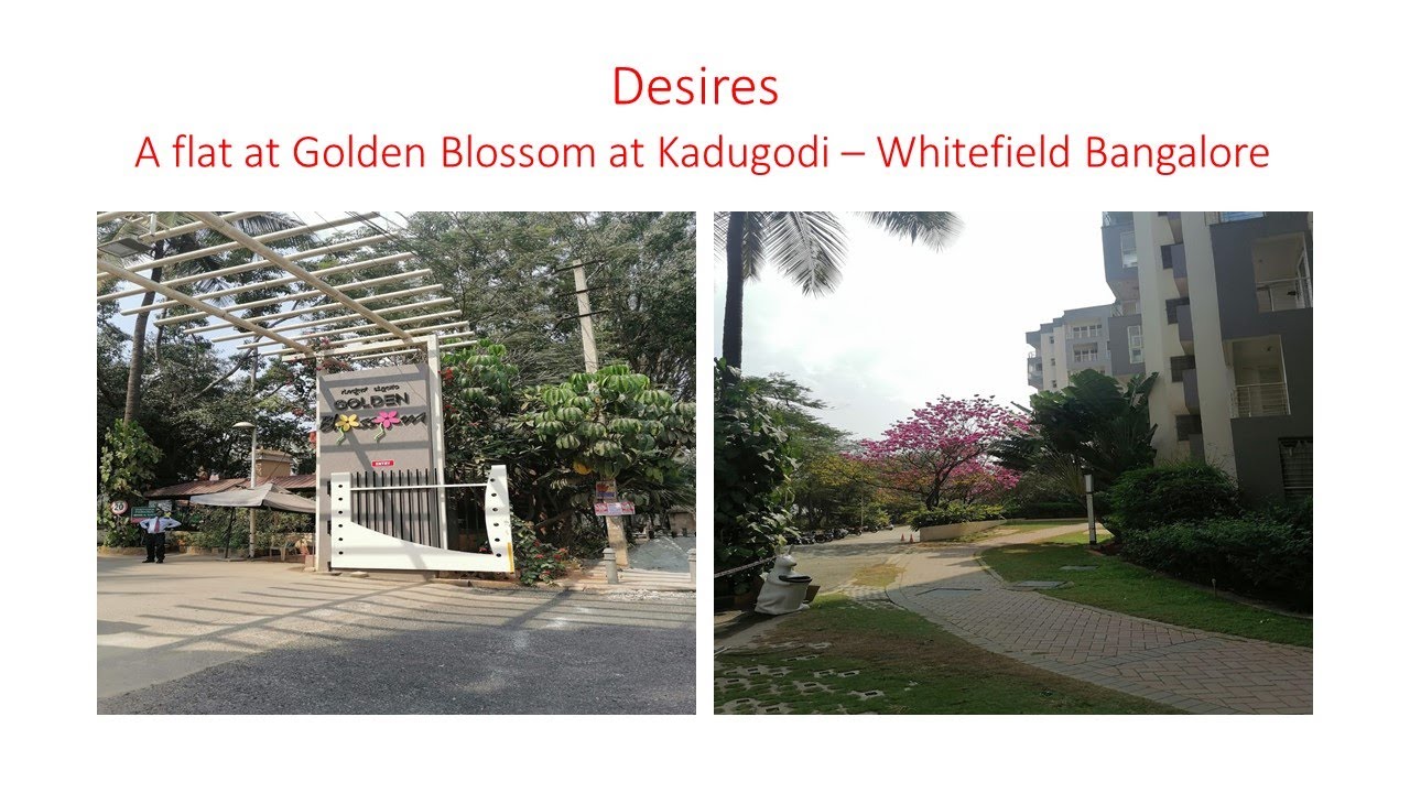 Desires Beautiful flat in Golden Blossom Kadugodi Whitefield