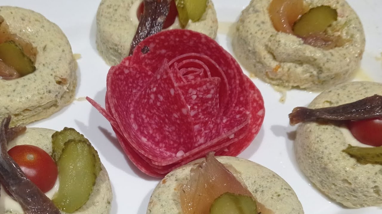 Flor de salami, idea de decoración en el plato YouTube