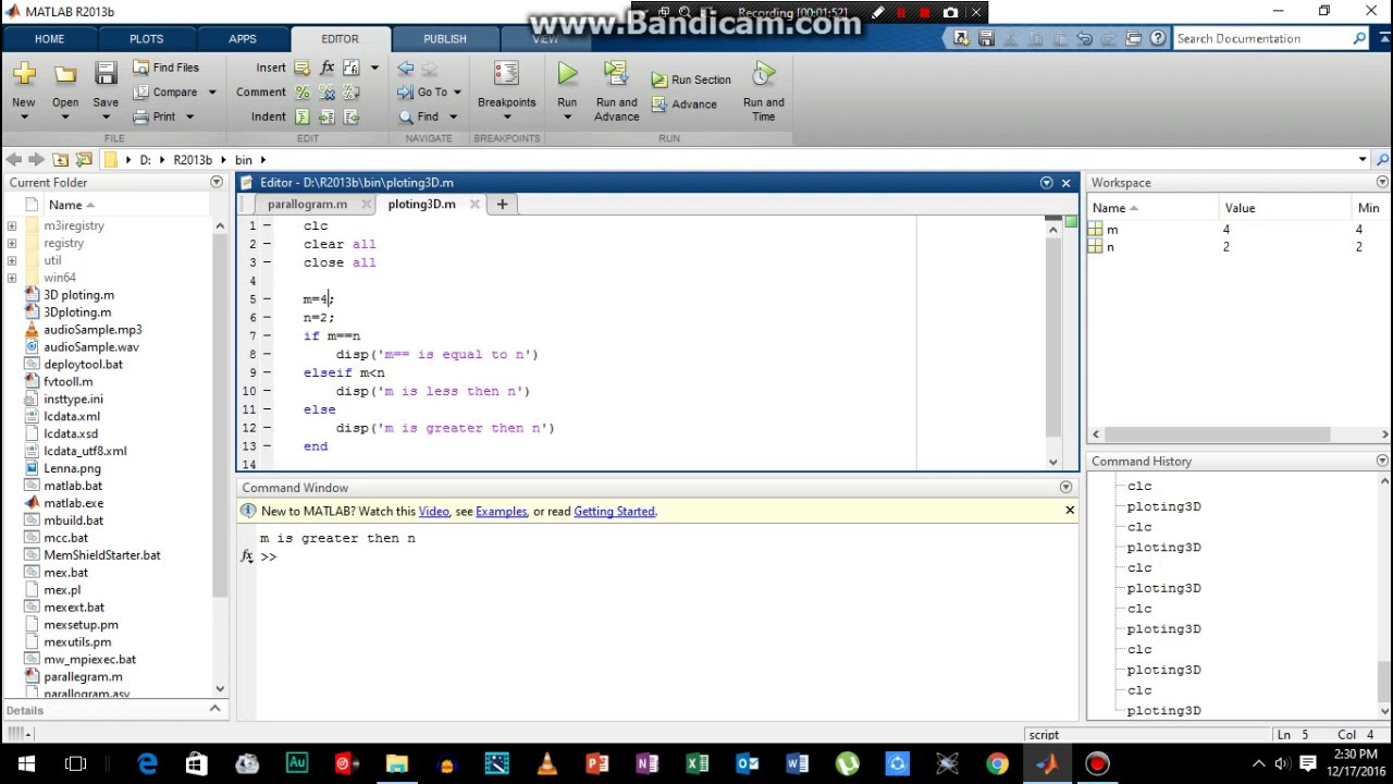if, else and elseif statements in matlab - YouTube