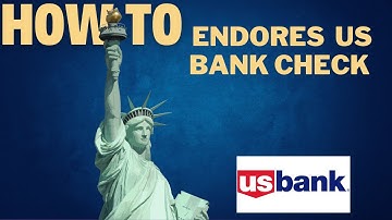 How to endorse US Bank check l DOUBLE Z