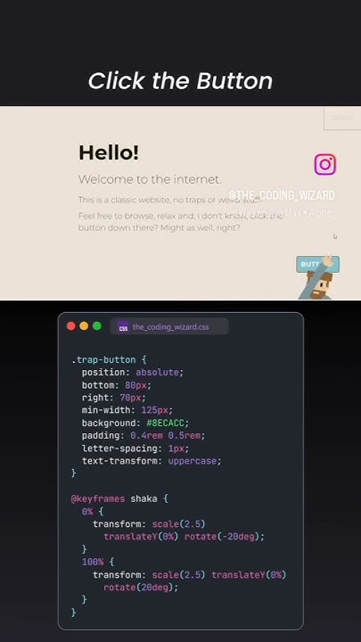 Click the Button… If You Can! 😂 | Fun Trick Button Using HTML, CSS ...