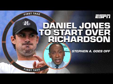 🚨 Daniel Jones named Colts' STARTING QB 🗣️ Stephen A.: 'SLAP IN THE FACE to Richardson' | First Take