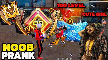 Noob Prank With Rich Girl 😤 लड़की ने Dikhaya Attitude 😈 साथमे V badge player 😱 Garena free fire