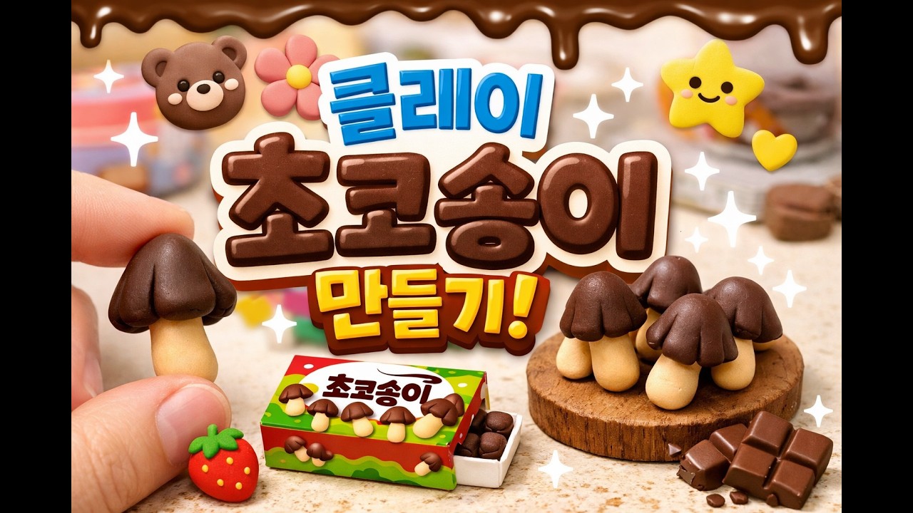 클레이로 만든 초코송이 찼아보세요 Try the chocolate cake made from clay #diy