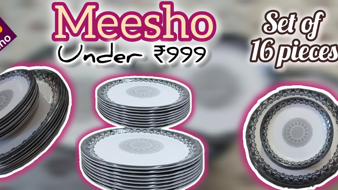 Affordable meesho haul Beautiful Dinner Set Under Budget   | Honest Review & Unboxing 🍽️