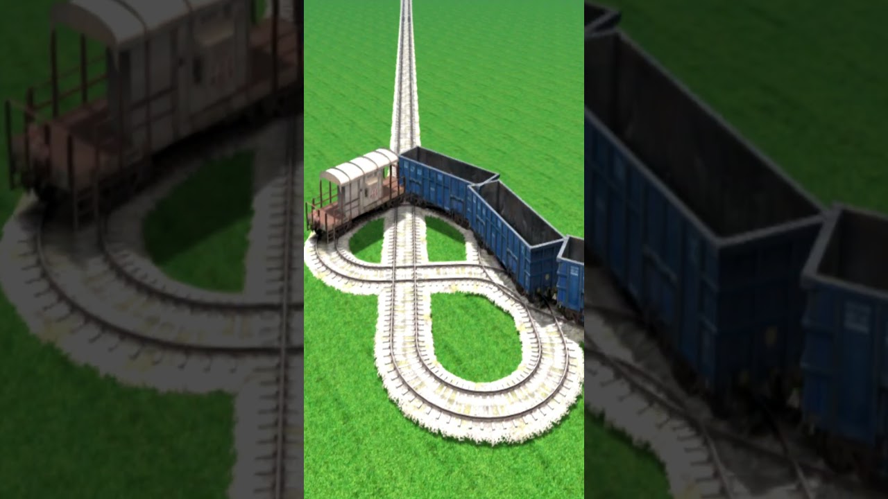 Funny Massive Train Crossing On Extreme Railroad 😱🔥 BeamNG.Drive – Train simulator 