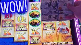BIG WINS & BONUSES On Timber Wolf Diamond Slot Machine