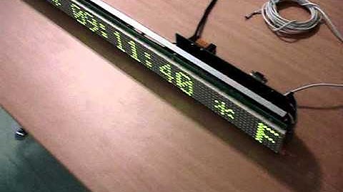 LED matrix running message board 18 symbols date time temperature and custom text