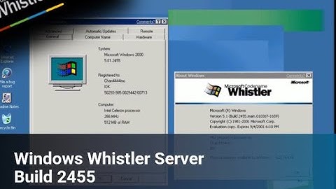 Windows Whistler Server Build 2455
