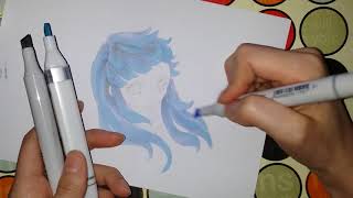 [ marker]마카채색 그림 채널아트에 사용될 그림을 그려봤습니다 Speed painting YouTube