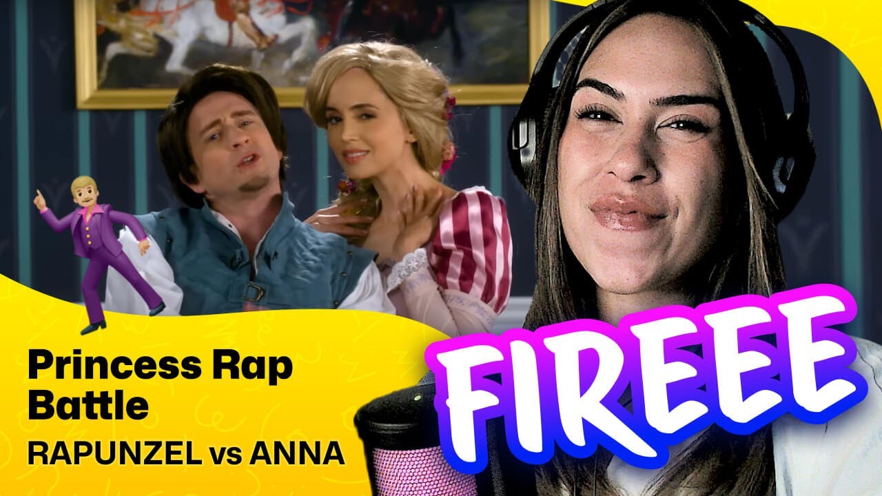 Reaction ▷  Princess Rap Battle - RAPUNZEL vs ANNA