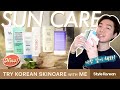 Try 7 Korean Sunscreens with Me! Beauty of Joseon, Dr Ceuracle, Mary & May, Abib & more (oily skin)