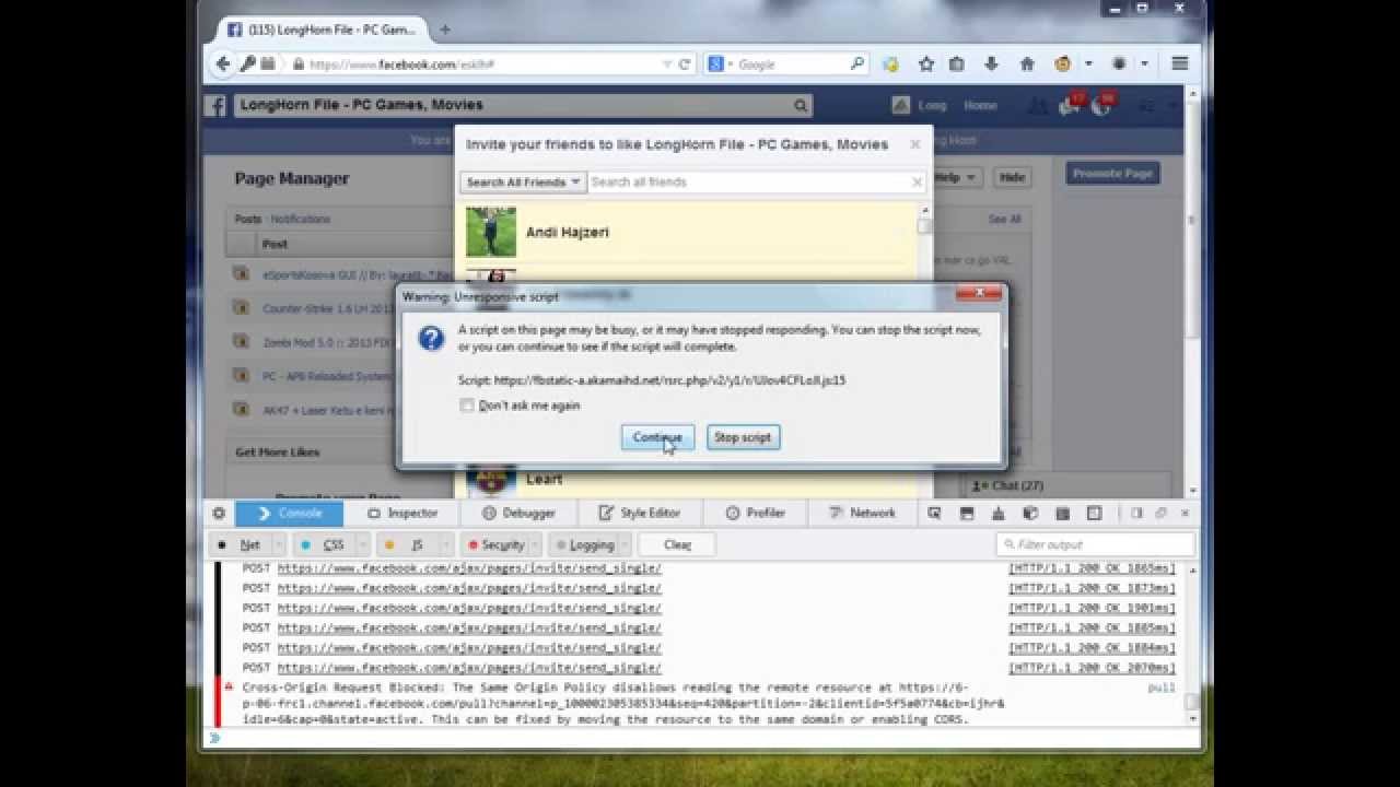 Facebook mass invite all friends to like