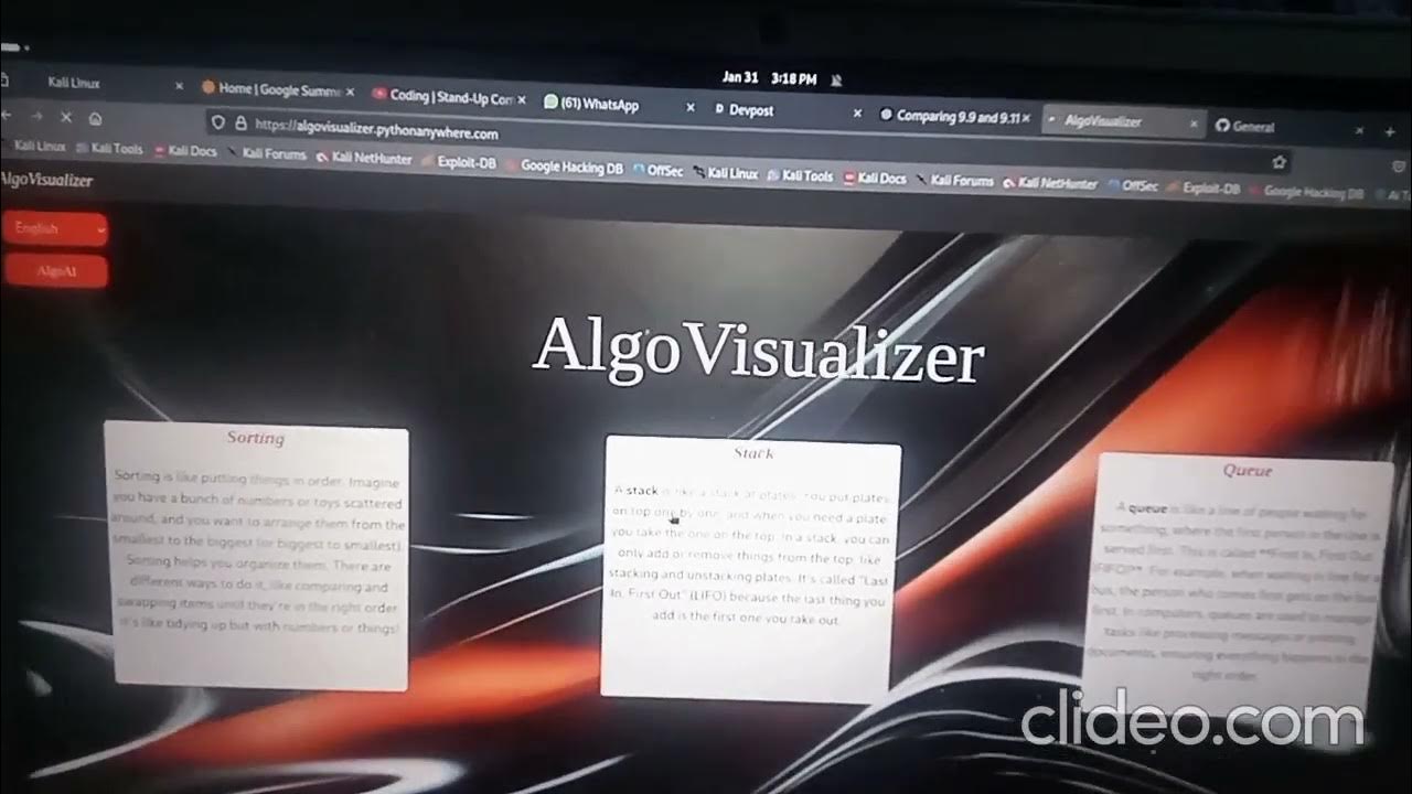 ALGOVisualizer || Team Vasiliades || "How to use and learn through it ...