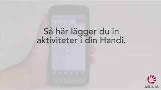 Handi, lägg in nya aktiviteter och basaktiviteter