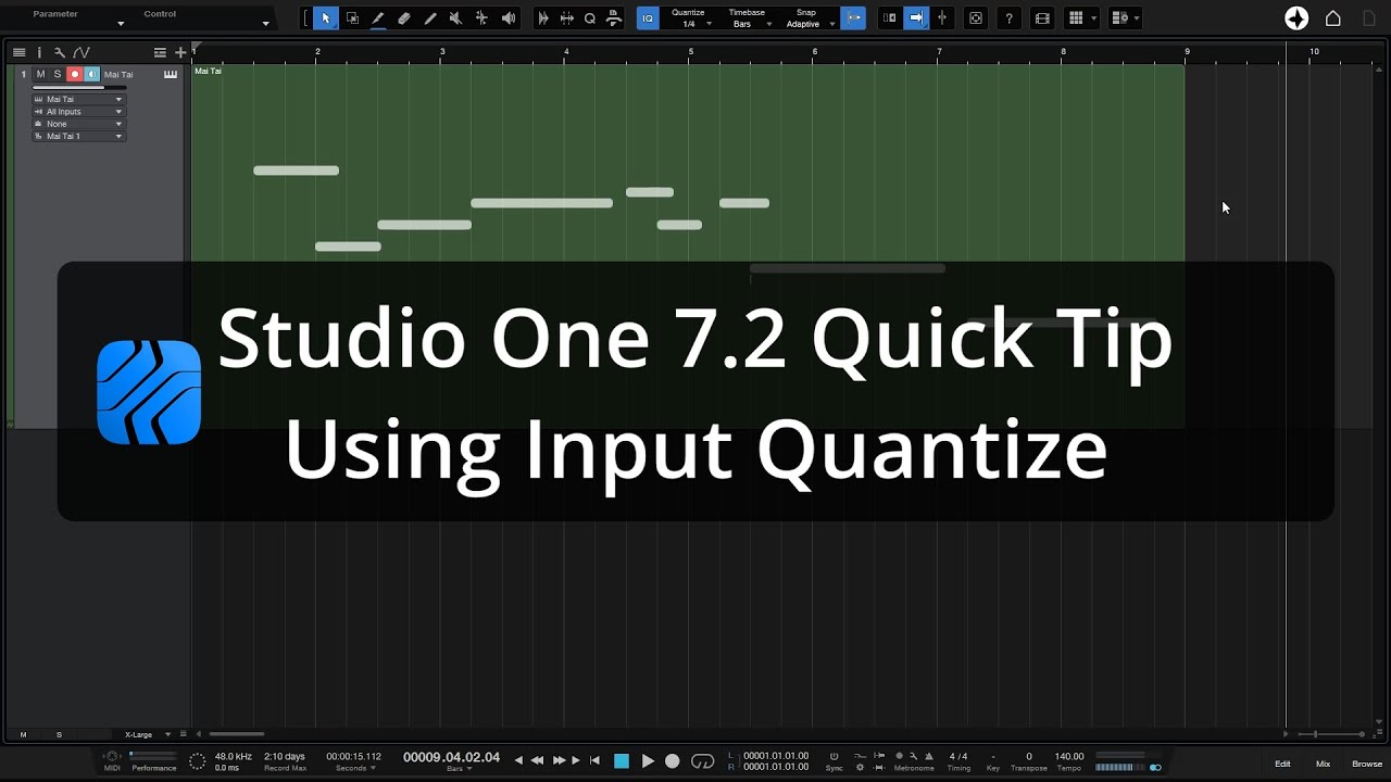 Studio One 7.2 Quick Tip | Using Input Quantize - YouTube