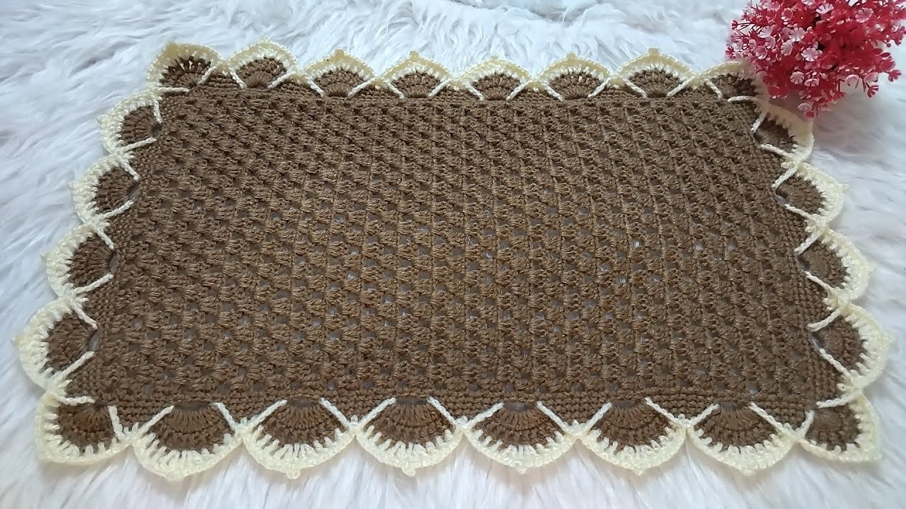 مفرش سهل ورائع لبلاطو بلكروشي(طقم بلاطو )