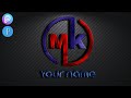 M K logo design /How to make logo with picart and pixel lab tutorial(HD)
