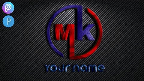 M K logo design /How to make logo with picart and pixel lab tutorial(HD)