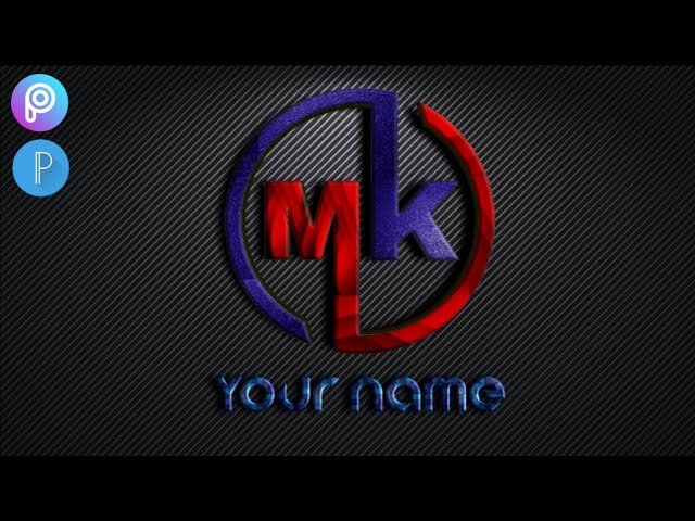 M K logo design /How to make logo with 