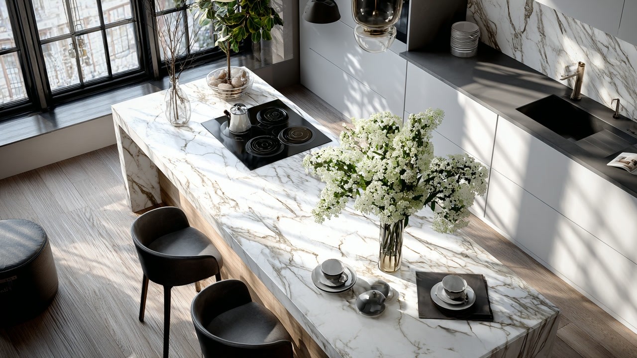 Секреты зимнего декора: дома в черно-белой эстетике, создающие ощущение роскоши.