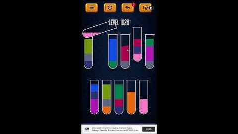 Water Sort Puzzle - Color Liquid Sorting Game Level 1026 Solution