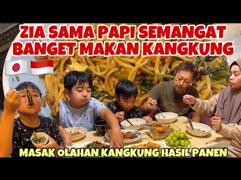 MASAK KANGKUNG BOCIL JEPANG SIBUK NYICIPIN😁 ZIA PAPI LAHAP BANGET😁ANEKA MASAKAN KANGKUNG