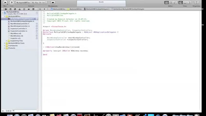 How to use multiple XIB/NIB files in Xcode 4?