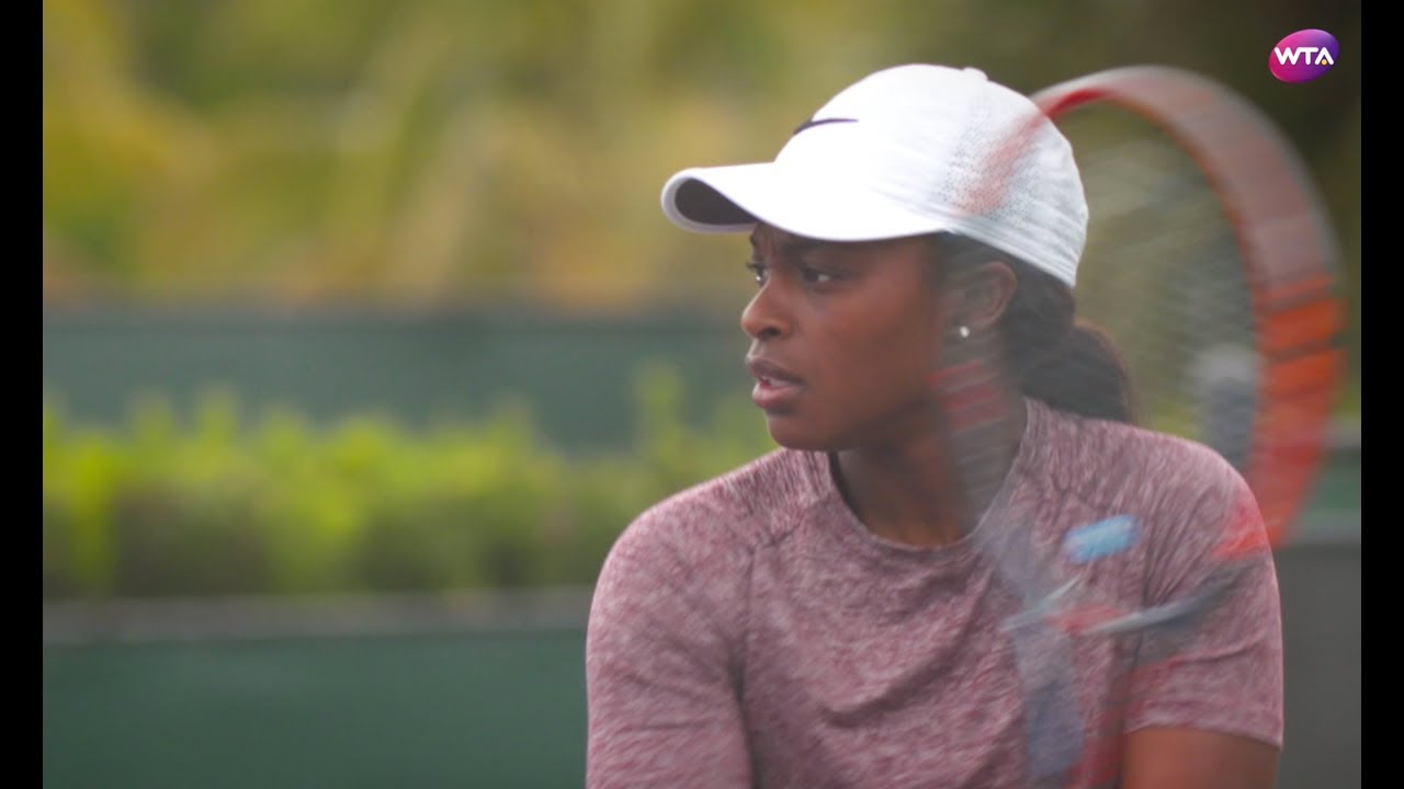 wimbledon femme Sloane Stephens Practice | 2018 Miami Open