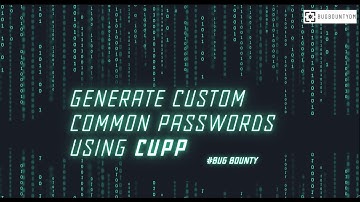 BB Tools Expo #08 - CUPP - Common User Password Generator #bugbounty #hacking #bugbountytips