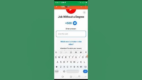 Job Without a Degree video code  Cats video code