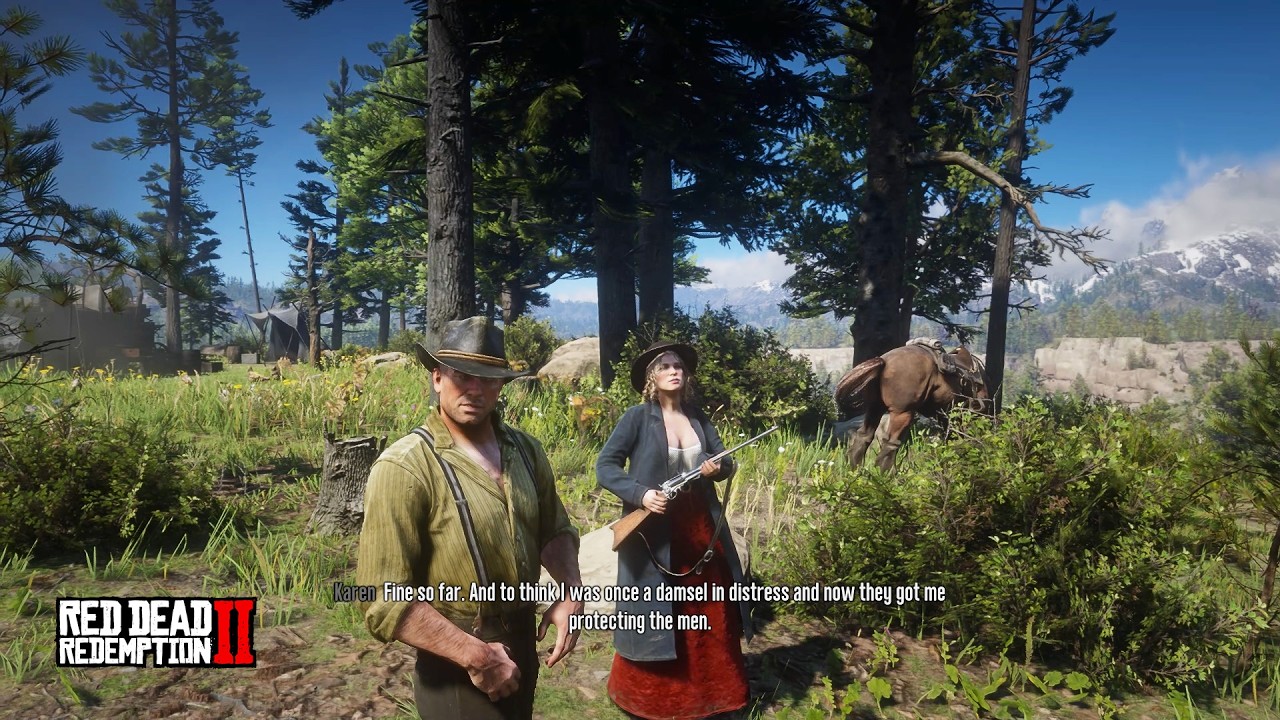 Hidden Dialogue With Karen On Guard Duty | RDR2 - YouTube