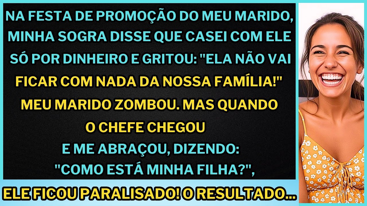 Na promoção do meu marido, minha sogra disse que casei por dinheiro. Ele riu, mas então meu pai...
