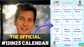 The Official #12in23 Calendar!