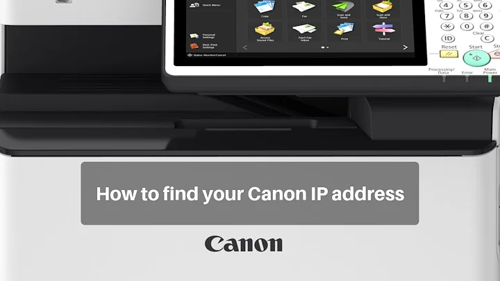 How to find your Canon Copier IP address (ImageRUNNER, ImagePRESS)