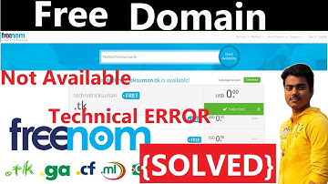 {SOLVED} Freenom Technical Error Fix in Hindi 2022 | Freenom domain Not Available Problem