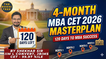 4-Month MBA CET 2026 Masterplan | 120 Days To MBA CET | By JBIMS, IIM L Convert | The Bodhi Tree