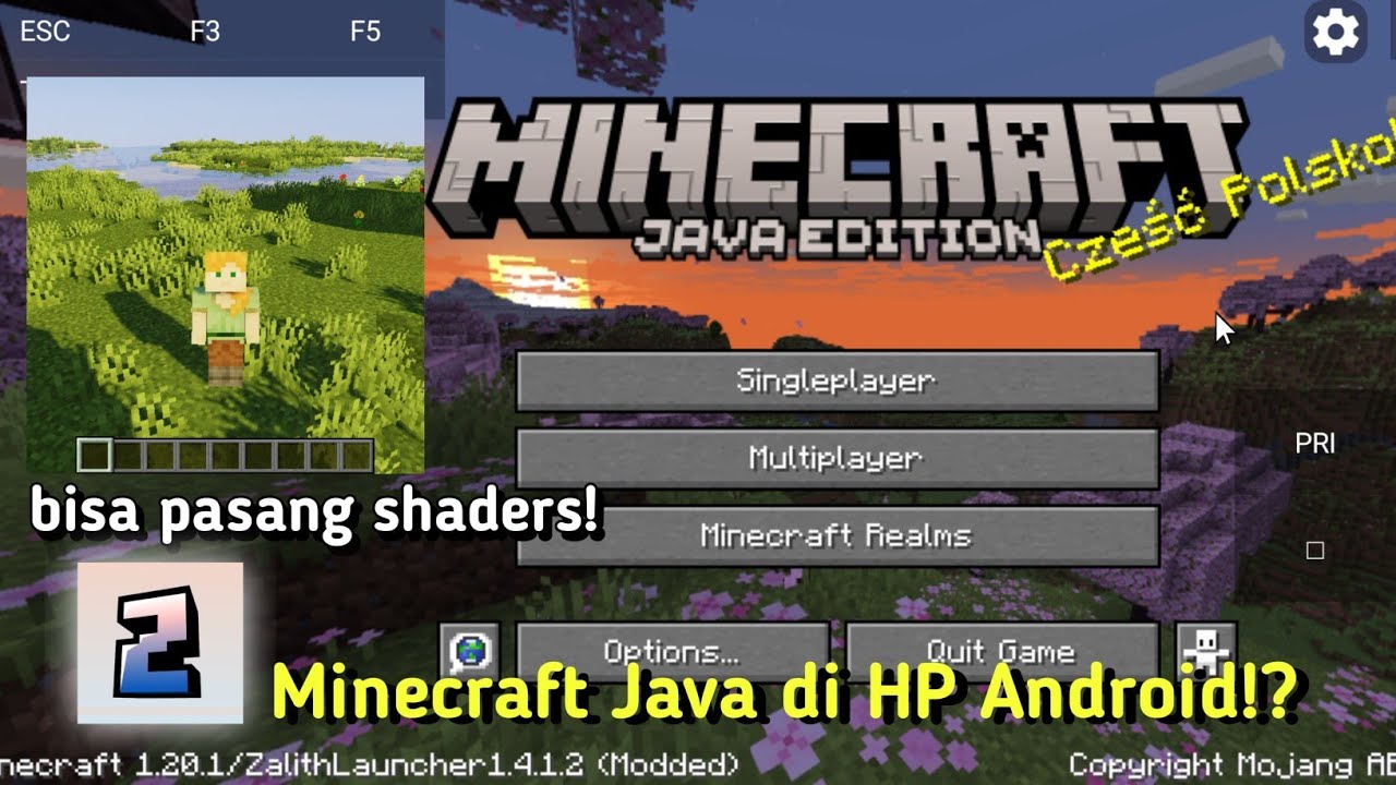 CARA BERMAIN MINECRAFT JAVA DI HP ANDROID & BISA PASANG SHADERS ...