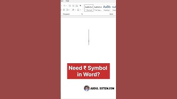 Indian Rupee Symbol in MS Word 💰 #WordTips # #microsoft  #windows