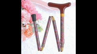 水晶＆バラリング・折りたたみ式ステッキ☆チャップリン(215) ステッキのチャップリン