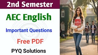 CU 2nd semester AEC 2 english suggestion 2025 | CU 2nd semester AEC 2 english 2025 | Lucy Gray MCQ