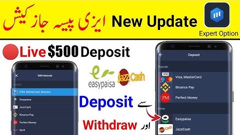 Expert Option deposit Easypisa jazz cash | how to withdraw Easypaisa jazz cash Expert Option App