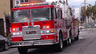 LAFD Truck 9 Responding