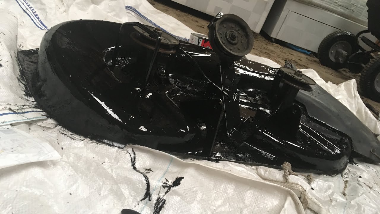 Husqvarna LT100, MOWER DECK PAINTING YouTube