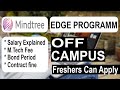MINDTREE OFF CAMPUS || MINDTREE EDGE PROGRAM || SALARAY STRUCTURE || SELECTION PROCESS || ELIGIBLITY