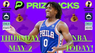 PRIZEPICKS TODAY (LATER LOOK) | Thursday May 2 2024 | BEST DFS PICK'EM | NBA MLB NHL | SLEEPER