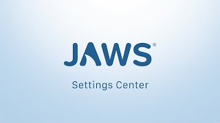 Famous JAWS Settings Center Profile