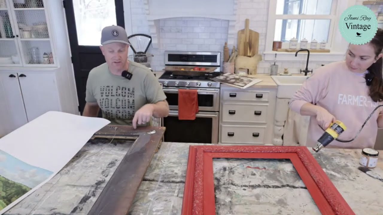 Painting over old thrift store art and frames - High End Art on a